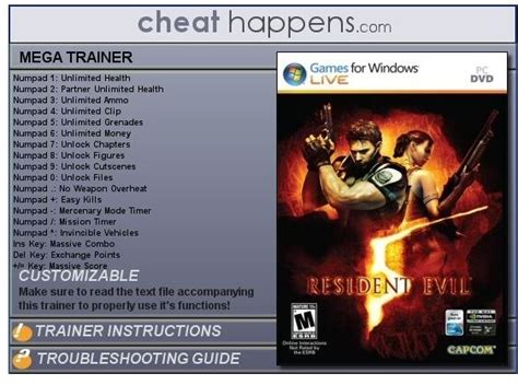 resident evil 5 cheats pc download